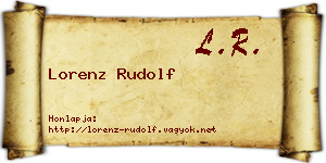 Lorenz Rudolf névjegykártya