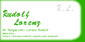 rudolf lorenz business card